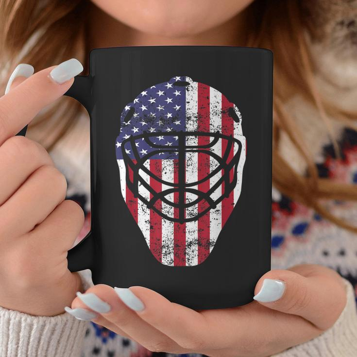 Fourth Of July 4Th Hockey Goalie Mask American Flag Usa Men Coffee Mug Funny Gifts