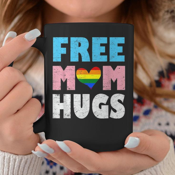 Free Mom Hugs Rainbow Pride Lgbt Month Transgender Coffee Mug Funny Gifts