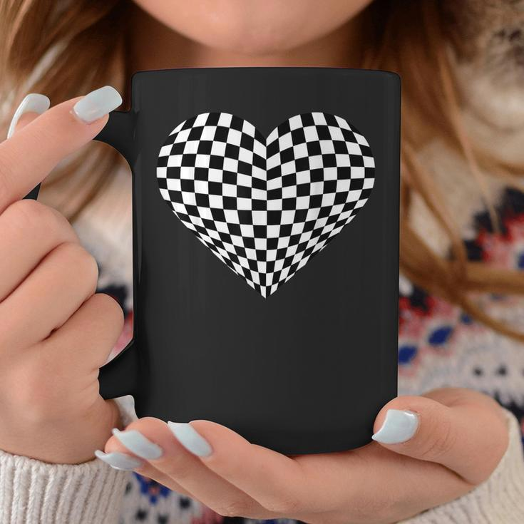 Funny Black White Checkered Gift | Cute Chess Game Women Men Coffee Mug Unique Gifts