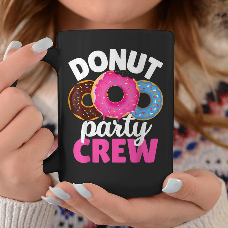 Funny Donut Party Crew Family Girl Birthday Dad Mom Squad Coffee Mug Unique Gifts