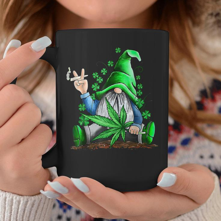 Funny Gnome Pot Leaf 420 Marijuana Weed St Patricks Day Coffee Mug Unique Gifts