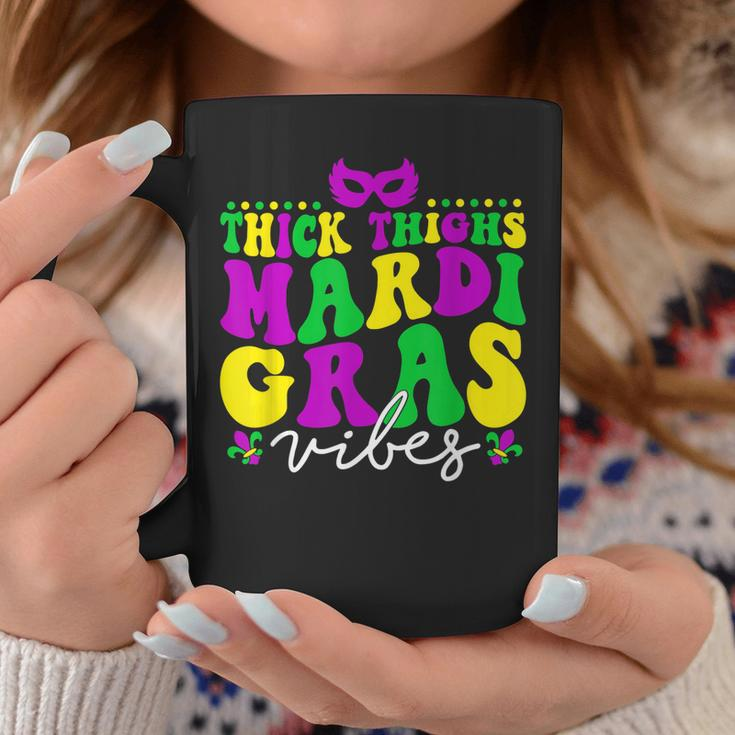 Funny Mardi Gras Thick Thighsvibes Happy Mardi Gras Coffee Mug Funny Gifts