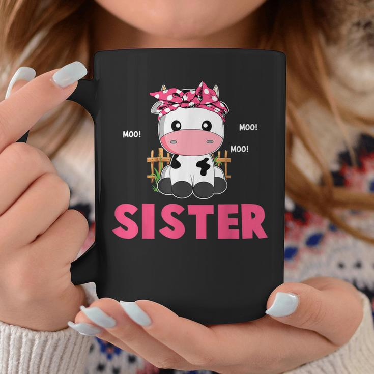 Funny Sister Cow Cute Cow Farmer Birthday Matching Family Coffee Mug Funny Gifts