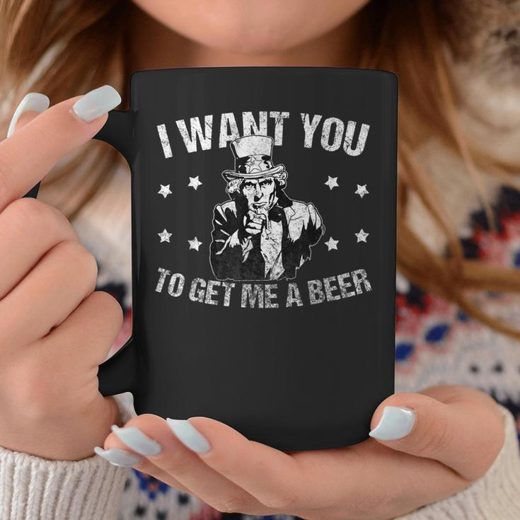 Funny Uncle Sam I Want You To Get Me A Beer Coffee Mug Unique Gifts