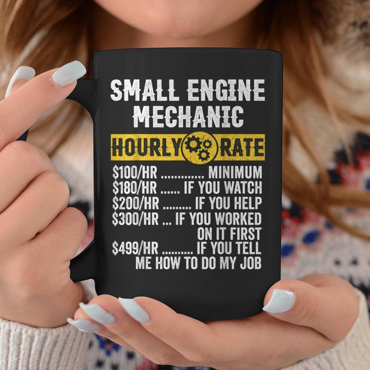 Funny Vintage Small Engine Repair Mechanic Hourly Rate Gift For Mens Coffee Mug Unique Gifts