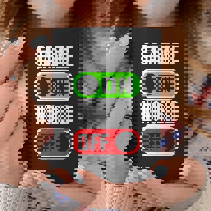 Game On World Off Gamer Gaming Konsole Gamepad Zocken Tassen Lustige Geschenke