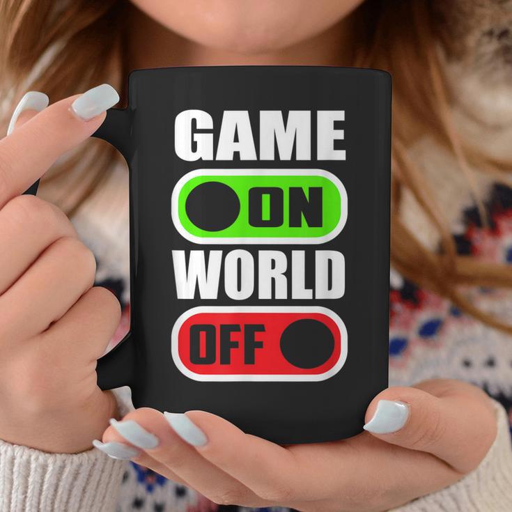 Game On World Off Gamer Gaming Konsole Gamepad Zocken Tassen Lustige Geschenke