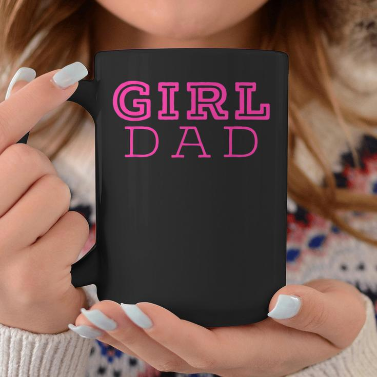 Girl Dad Cute Pink Father & Daughter Design Fathers Day Coffee Mug Unique Gifts