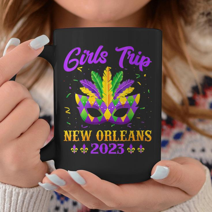 Girls Trip New Orleans 2023 Costume Mardi Gras Mask Beads Coffee Mug Unique Gifts