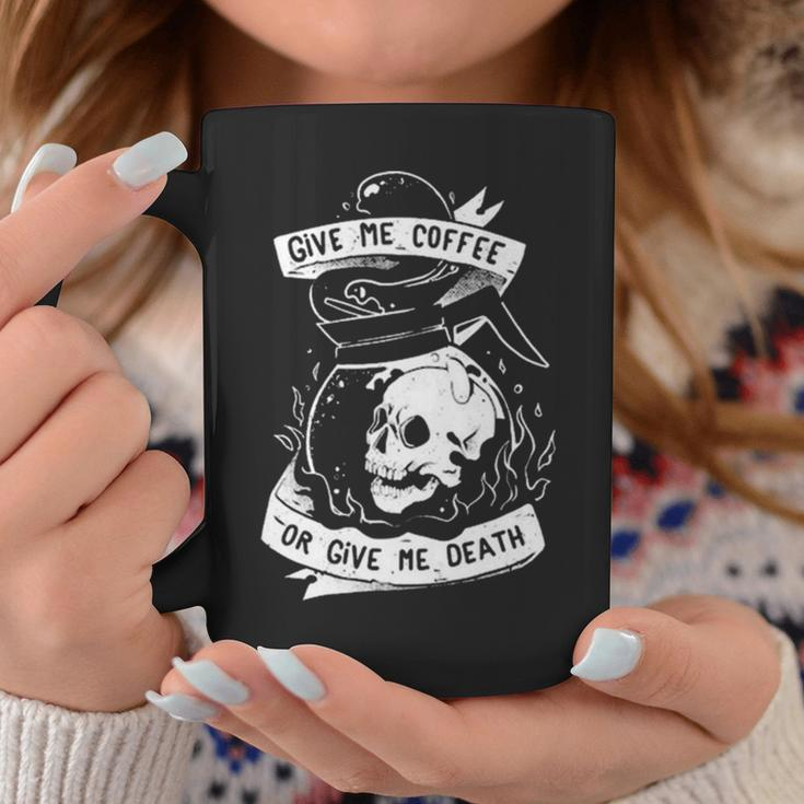 Give Me Coffee Or Give Me Death Skull Evil Coffee Mug Unique Gifts
