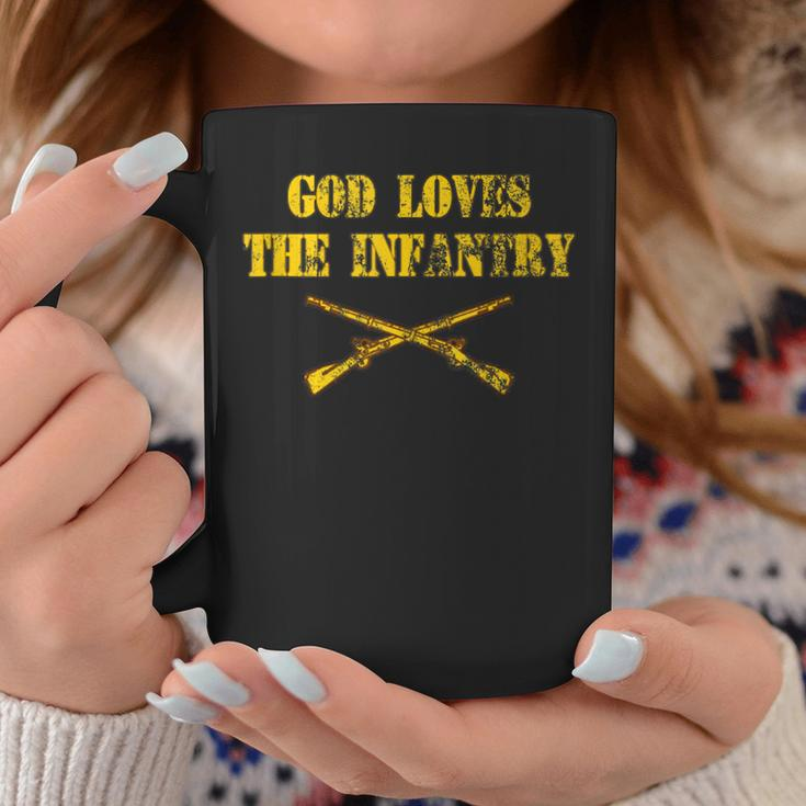 God Loves The Infantry Combat Infantryman 11B Cib Coffee Mug Funny Gifts