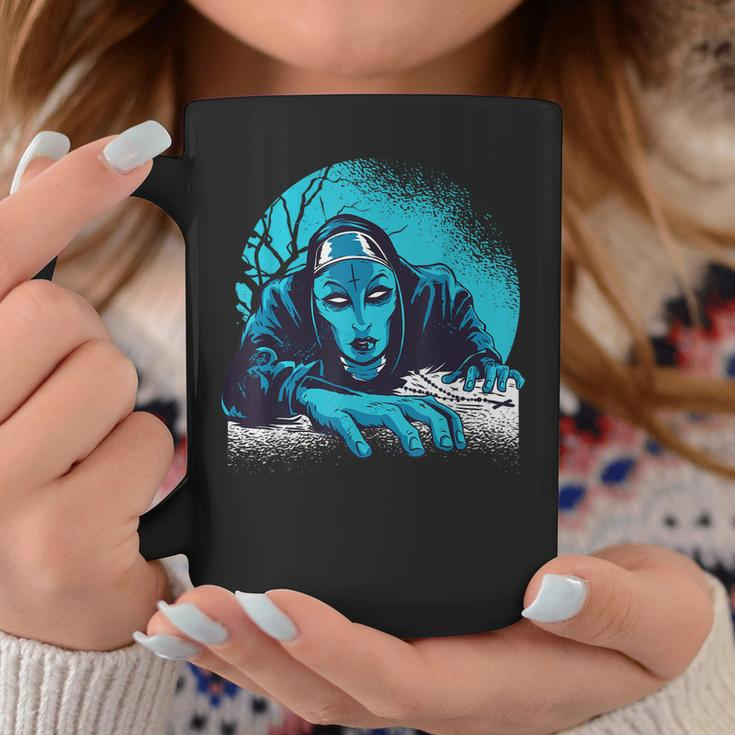 Goth Nun Religious Sister Antichrist Evil Goth Cross Coffee Mug Unique Gifts