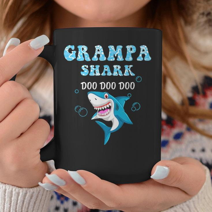 Grampa Shark Fathers Day Gift From Wife Son Daughter Coffee Mug Funny Gifts