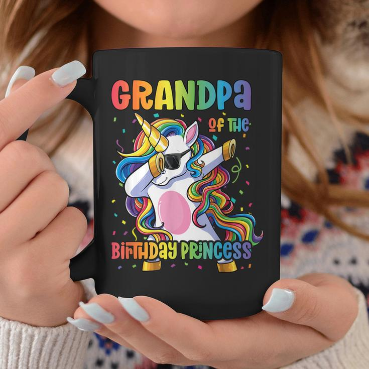 Grandpa Of The Birthday Princess Dabbing Unicorn Girl Gift For Mens Coffee Mug Unique Gifts