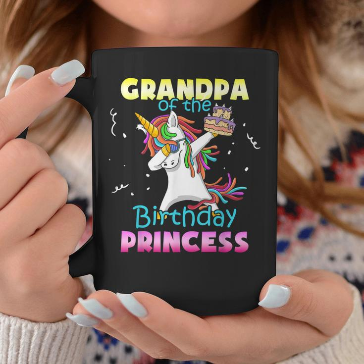 Grandpa Of The Birthday Princess Funny Unicorn Dabbing Girl Coffee Mug Unique Gifts