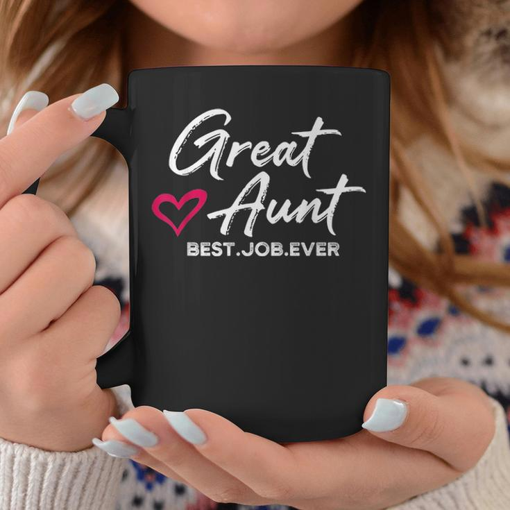 Great Aunt Best Job Ever Auntie Cute Mothers Day Gifts V2 Coffee Mug Funny Gifts