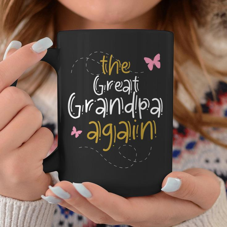 Great Grandpa Again 2023 Baby Shower Pregnancy Family Match Coffee Mug Unique Gifts