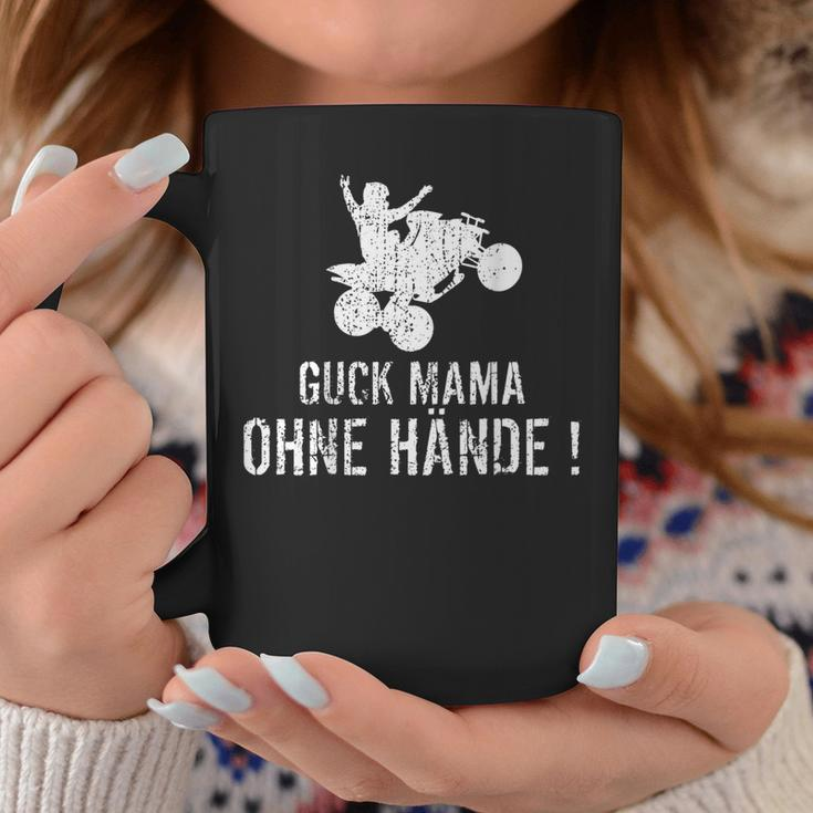 Guck Mama Ohne Hände Quad Offroad Lustiges Atv Rückendruck Tassen Lustige Geschenke