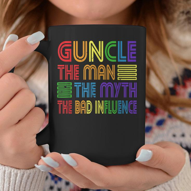 Guncle The Man Myth Bad Influence Gay Uncle Godfather Gift For Mens Coffee Mug Unique Gifts
