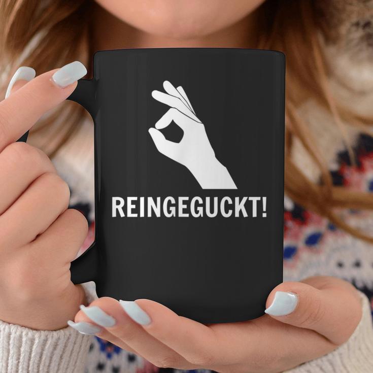 Haha Lol Reingegluckt You Looked Rein Geguckt Geschaut Fun Tassen Lustige Geschenke