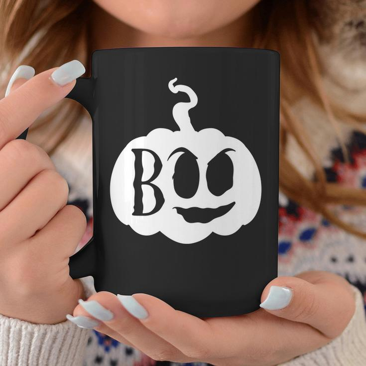 Halloween Boo - Pumpkin White Custom Men Women T-Shirt Graphic Print Casual Unisex Tee Coffee Mug Personalized Gifts