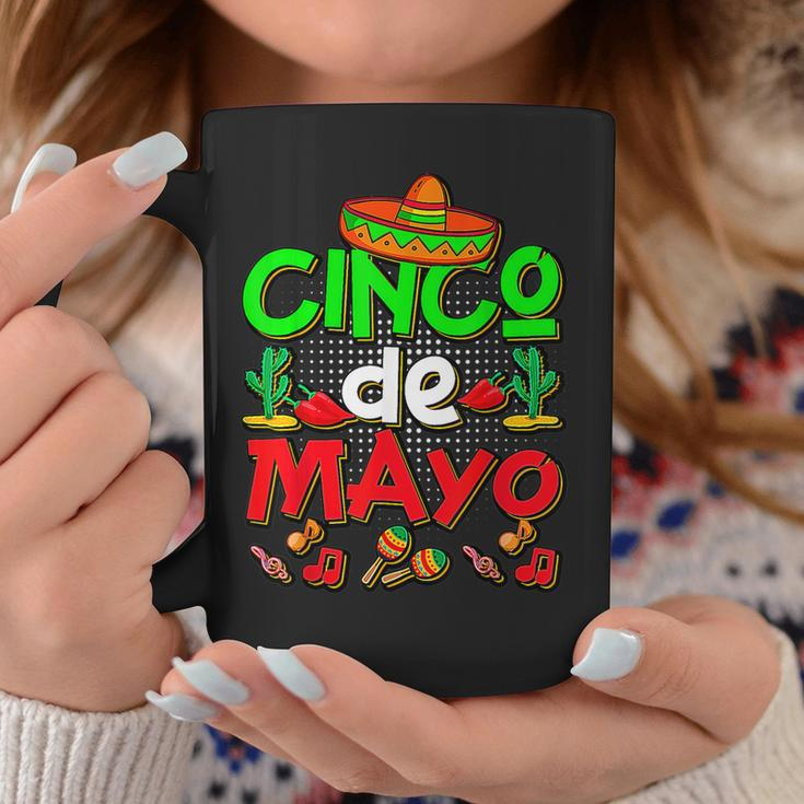 Happy Cinco De Mayo Colorful Sombrero Cactus Mexican Party Coffee Mug Unique Gifts