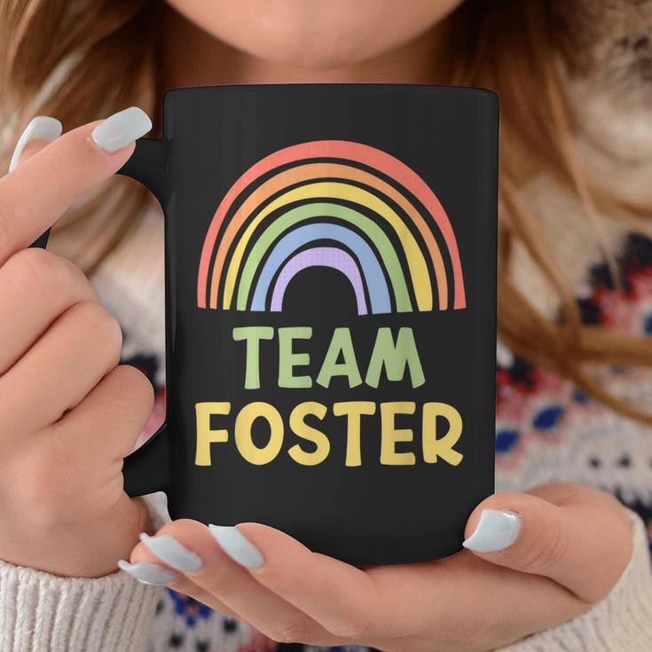 Happy Colorful Team Foster Rainbow Pride Green Yellow Coffee Mug Unique Gifts