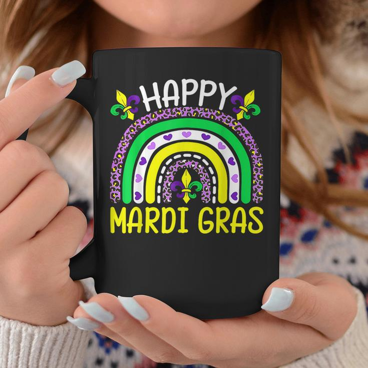 Happy Mardi Gras Leopard Boho Rainbow Women Girls Kids Gifts V6 Coffee Mug Funny Gifts