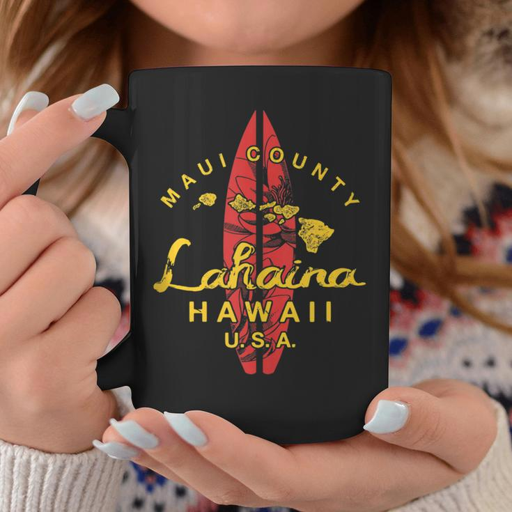 Hawaii Lahaina Maui Vintage Hawaiian Islands Surf Coffee Mug Unique Gifts