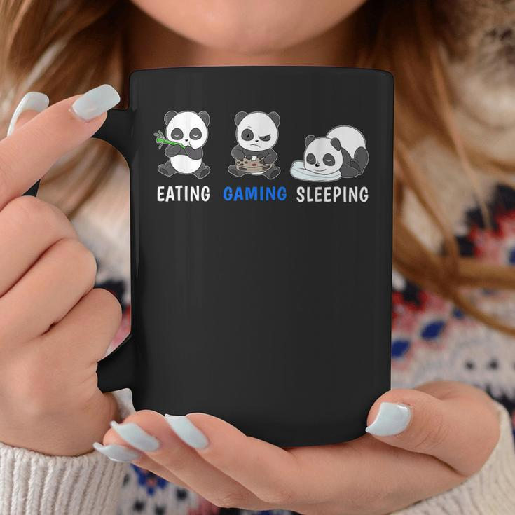 Herren Panda Gaming Tassen, Essen Schlafen Videospiele, PC & Konsole Lustige Geschenke
