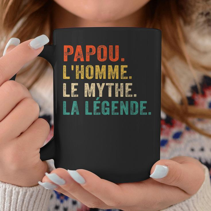 Herren Papou Lhomme Le Mythe Legende Vintage Papou Tassen Lustige Geschenke