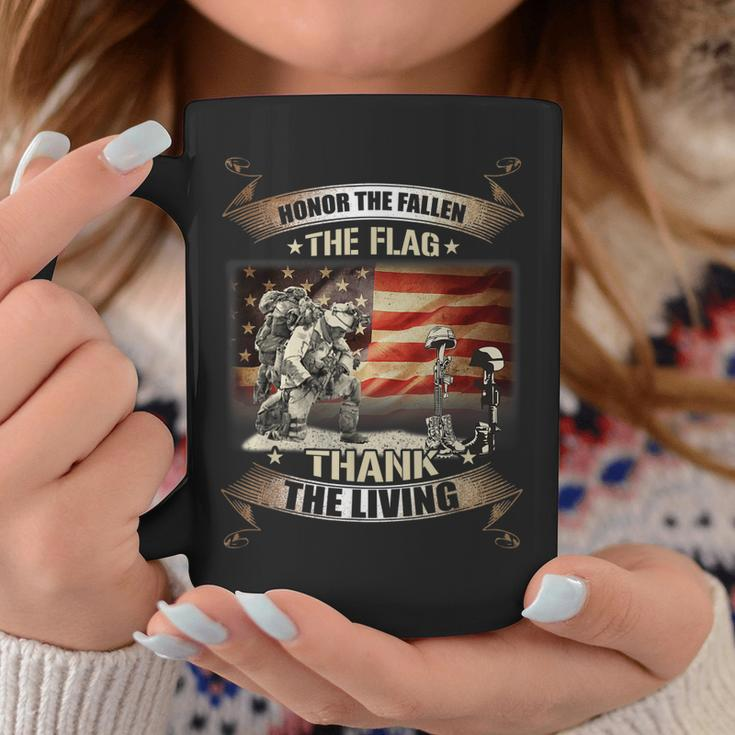 Honor The Fallen Thank The Living Memorial Day - Veteran Day Coffee Mug Funny Gifts