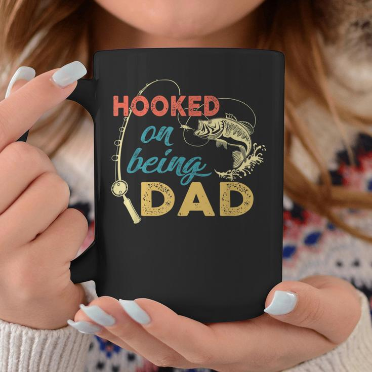 Hooked On Being A Dad Fishing Dad Father_S Day Coffee Mug Unique Gifts