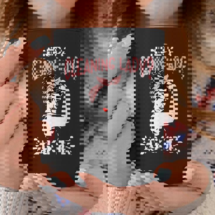 Housekeeping Retro Woman Need A Cleaning Lady Ask Me Coffee Mug Unique Gifts
