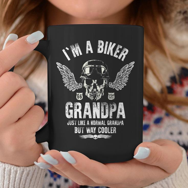 I Am A Biker Grandpa Just Like A Normal Grandpa Coffee Mug Unique Gifts
