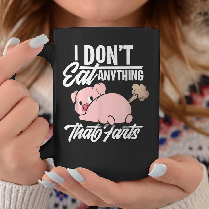 I Dont Eat Anything That Farts - Funny Vegan Animal Lover Coffee Mug Funny Gifts