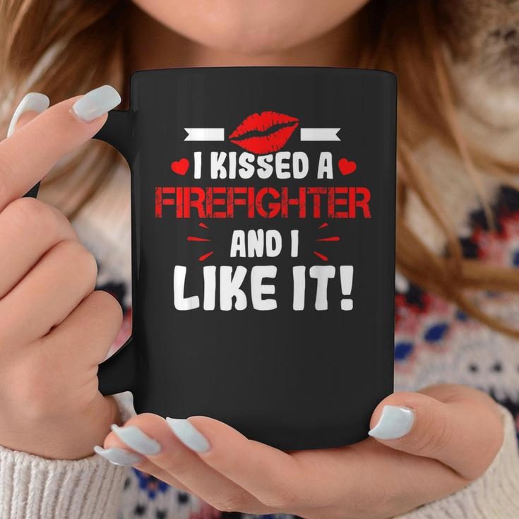 I Kissed A Firefighter And I Like It Wife Girlfriend Gift Coffee Mug Funny Gifts