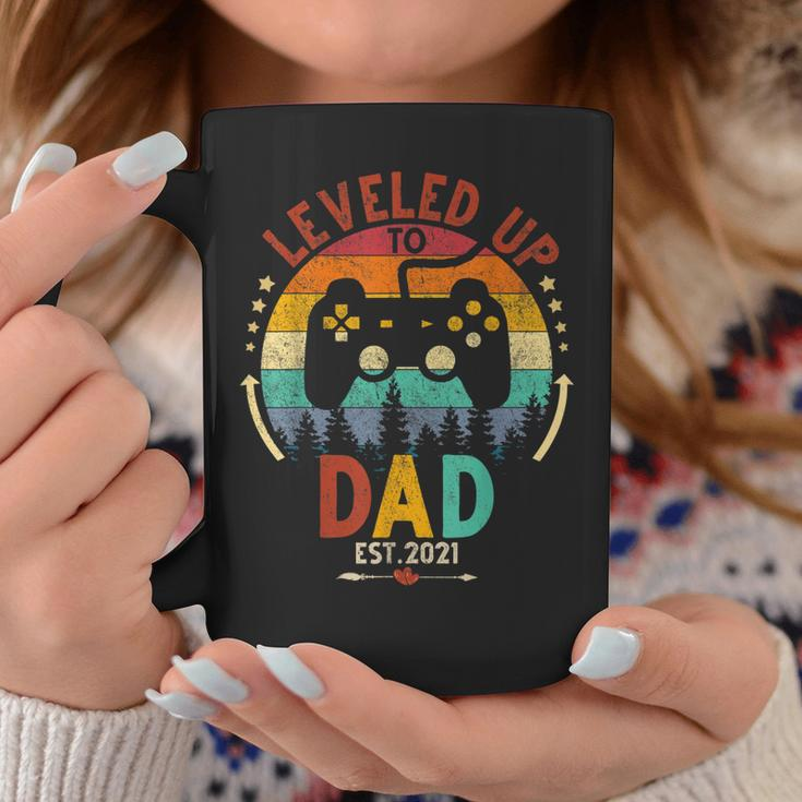 I Leveled Up To Dad Est 2021 Funny Video Gamer Gift Coffee Mug Funny Gifts