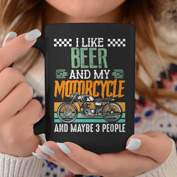 I Like Beer And My Motorcycle And Maybe 3 People Vintage Coffee Mug Unique Gifts