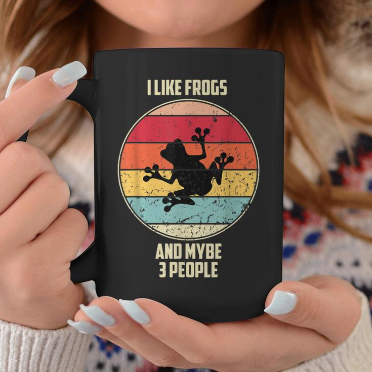I Like Frogs And Mybe 3 People Funny Animal Quotes Coffee Mug Funny Gifts