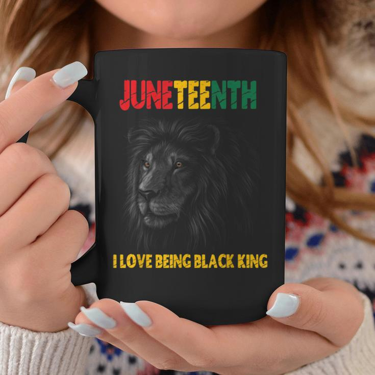 I Love Being A Black King Dad Fathers Day Lion Juneteenth Coffee Mug Unique Gifts