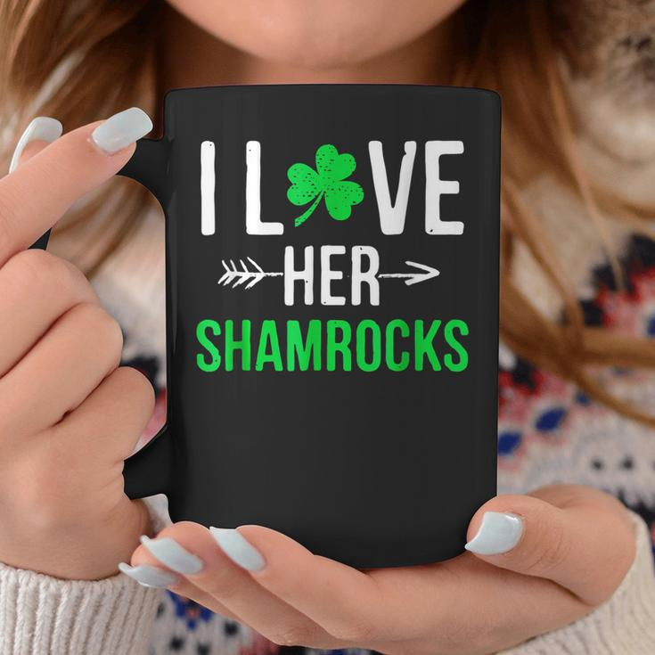 I Love Her Shamrocks St Patricks Day Couples Coffee Mug Funny Gifts