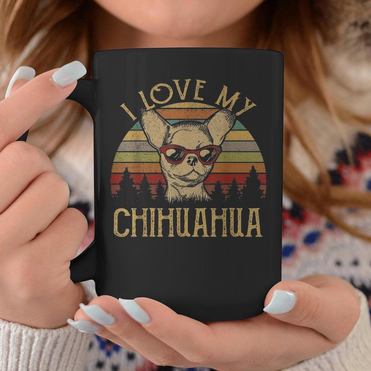 I Love My Chihuahua Vintage Funny Mom Dad Lover Themed Gifts Coffee Mug Funny Gifts