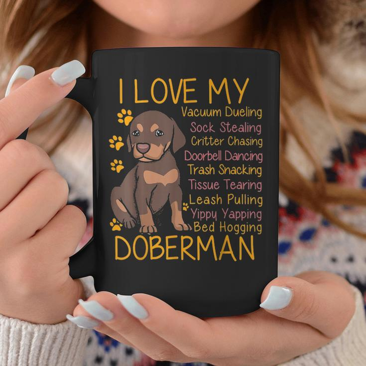 I Love My Red Doberman Dobie Mom Dad Gifts Youth Kid Lovers Coffee Mug Funny Gifts