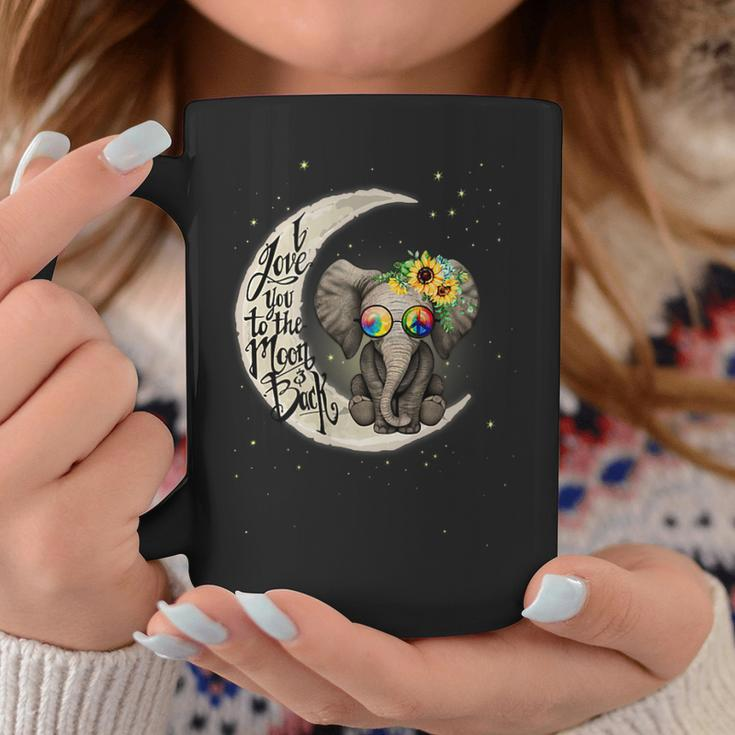 I Love You To The Moon And Back Elephant Moon Back  Coffee Mug Personalized Gifts