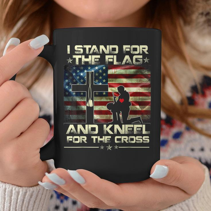 I Stand For The Flag And Kneel For The Cross Military Coffee Mug Unique Gifts