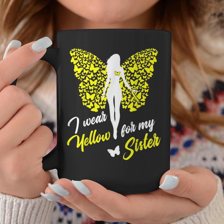 I Wear Yellow For My Sister Support Raise Awareness Coffee Mug Unique Gifts