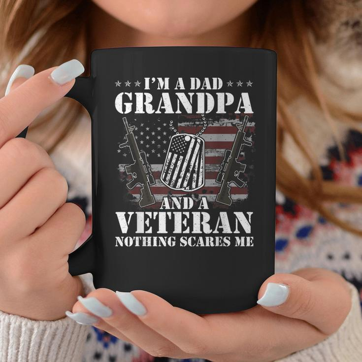 Im A Dad Grandpa And A Veteran Nothing Scares Me Vintage Coffee Mug Funny Gifts