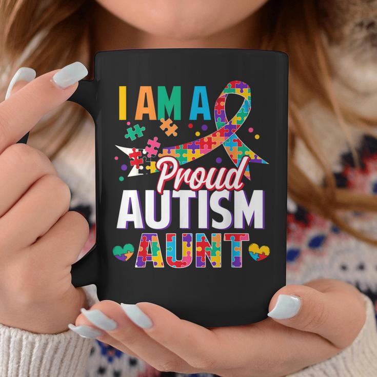 Im A Proud Autism Aunt Autism Awareness Puzzle Piece Auntie Coffee Mug ...