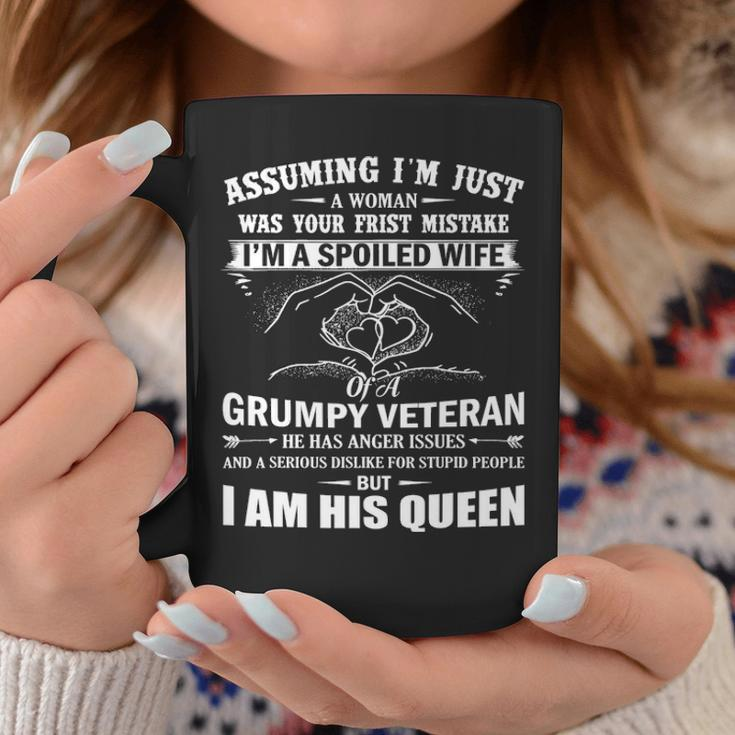 Im A Spoiled Wife Of A Grumpy Veteran Matching Family Gift Coffee Mug Funny Gifts
